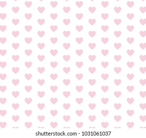 Pink heart vector pattern. Vector heart background.  Valentines day pattern. 