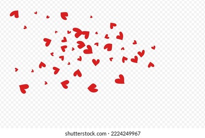 Pink Heart Vector Transparent Backgound. Romantic Hearts Frame. Burgundy Valentine Papercut Illustration.