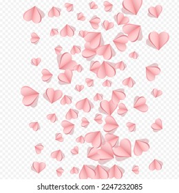 Pink Heart Vector Transparent Backgound. Decoration Papercut Concept. Maroon Color Love Hearts Wallpaper.