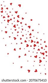 Pink Heart Vector White Backgound. Paper Papercut Texture. Red 3d Confetti Poster.