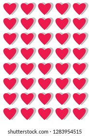 Pink hearts background
