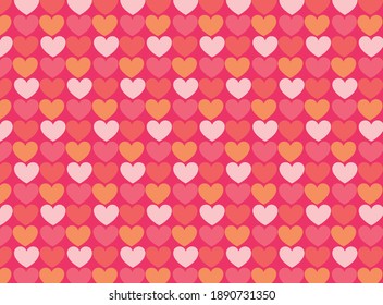 rosafarbene Herzen, Hintergrund. Design für Valentinstag- oder Einladungskarten. Vektorgrafik.