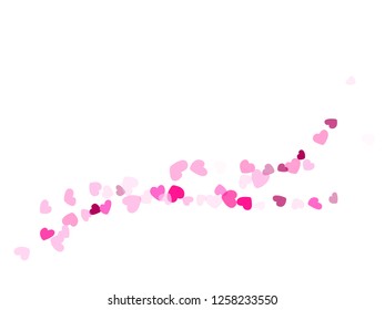 Pink Hearts Confetti Wedding Vector Background Stock Vector (Royalty ...