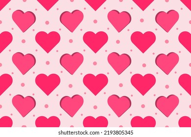 Corazón rosado con puntos sin costura