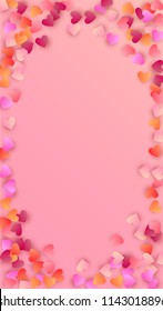 Pink Hearts Falling on Pink Background. Illustration with Pink Hearts for your Design. Wedding Background for Greeting Card, Invitation or Banner.
Vector illustration
