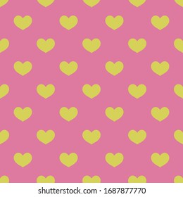 Pink hearts love seamless background pattern, Valentine day