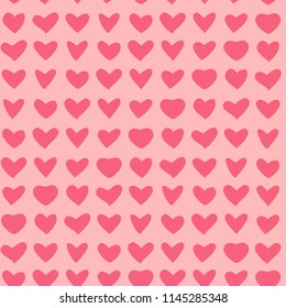 Pink hearts on a pink background. 