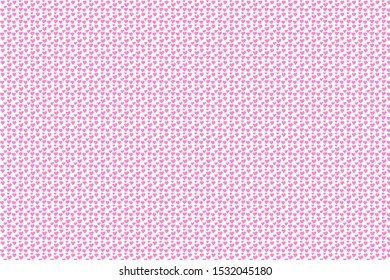 Pink hearts on white background. Valentine Day design concept. Vector illustration.