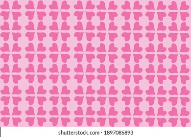 Pink hearts ornament for background