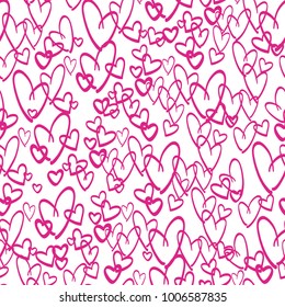 Pink Hearts Pattern Seamless Stock Vector (Royalty Free) 1006587835 ...