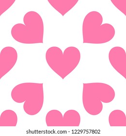 Pink Hearts - Seamless Background