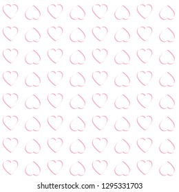 Pink Hearts Seamless Pattern