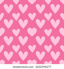 Pink hearts seamless pattern background texture. Love pattern vector illustration with abstract heart shapes. Love background repeat pattern.