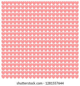Pink hearts seamless pattern. Love Vector illustration 