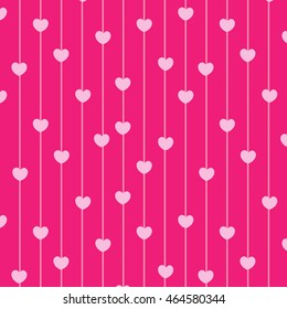 Pink hearts seamless pattern love background