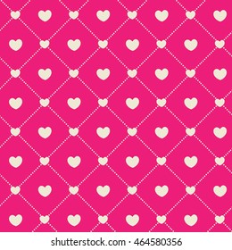 Pink hearts seamless pattern love background