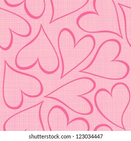 pink hearts seamless pattern valentines background