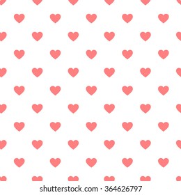 Pink hearts seamless pattern. Valentine's day vector