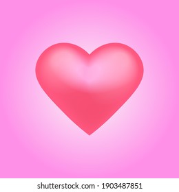 Pink hearts vector 3D realistic, Vector illustration eps.10
