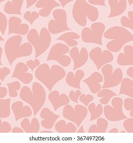 Pink hearts vector background. Valentine's Day
