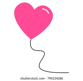 pink heart balloons clipart