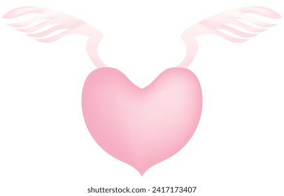 A pink heart-shaped drawing with pictures about love and Valentine's Day.