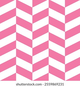 Pink herringbone pattern, shaped like a herring bone, with alternating V-shaped patterns.
