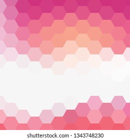 pink hexagon background.  banner pattern for advertising 