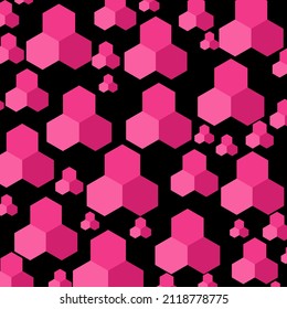 pink hexagon seamless pattern perfect for background or wallpaper