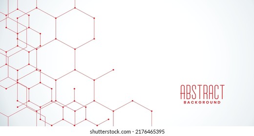Pink hexagon and white abstract background