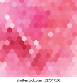 Pink hexagonal abstract background. 