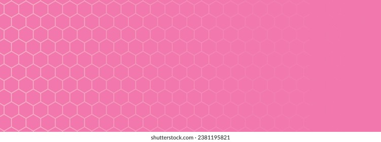 Pink hexagonal honeycomb mesh pattern with text space