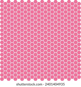 Pink Hexagonal seamless pattern. Pink Honeycomb pattern.