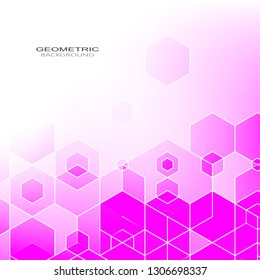 
Pink hexagonal vector background