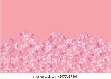 Pink hibiscus flowers on pink background. Watercolor floral pattern, Design for tileable for wallpaper, card or fabric.