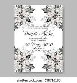 Pink Hibiscus Tropical Flower Wedding Invitation