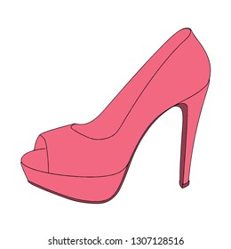  pink high heel icon