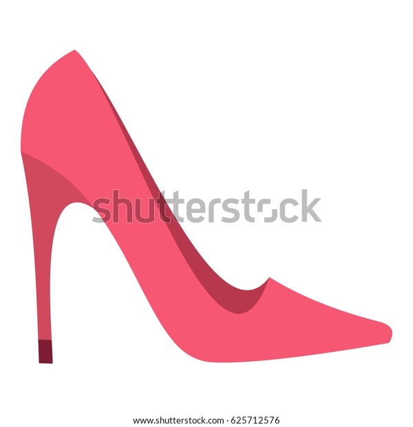 Pink High Heel Shoe Icon Flat Stock Vector (Royalty Free) 625712576