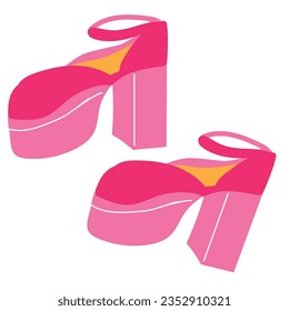 pink high heeled shoes in retro style pinkcore