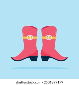 Tacones altos rosas. Ilustración de accesorios para el pie de las mujeres. Adecuado para carteles e iconos web