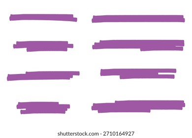 Pink highlight brush lines vector illustration design element