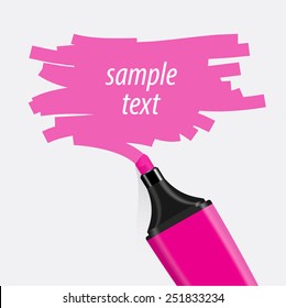 Pink highlighter vector.