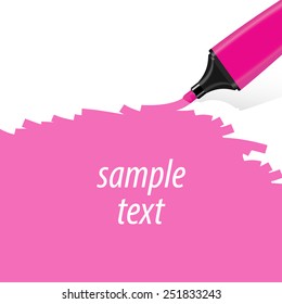 Pink Highlighter Vector.