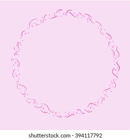 Pink holiday frame in vector EPS