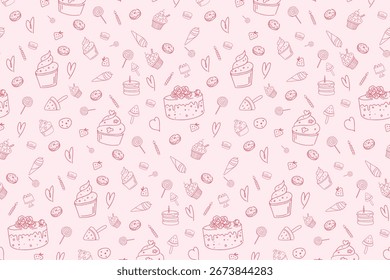 Patrón sin fisuras de fiesta de Festiva rosa - Ilustración vectorial. EPS