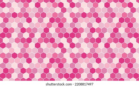 Pink honeycomb vector pattern for design textiles and backgrounds
