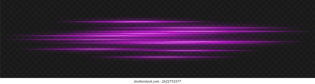 Las rayas de luz Horizontal rosa sobre fondo oscuro crean un efecto de desenfoque de movimiento rápido, mejorando la energía dinámica y la atmósfera de interfaz digital.