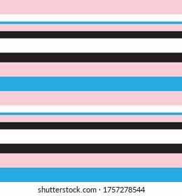 Pink Horizontal striped seamless pattern background suitable for fashion textiles, graphics