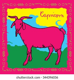 Pink horoscope/zodiac sign - Vivid Capricorn horoscope sign