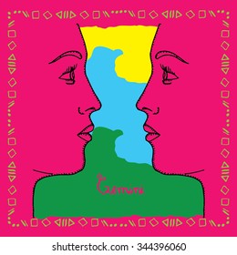 Pink horoscope/zodiac sign - Vivid Gemini horoscope sign